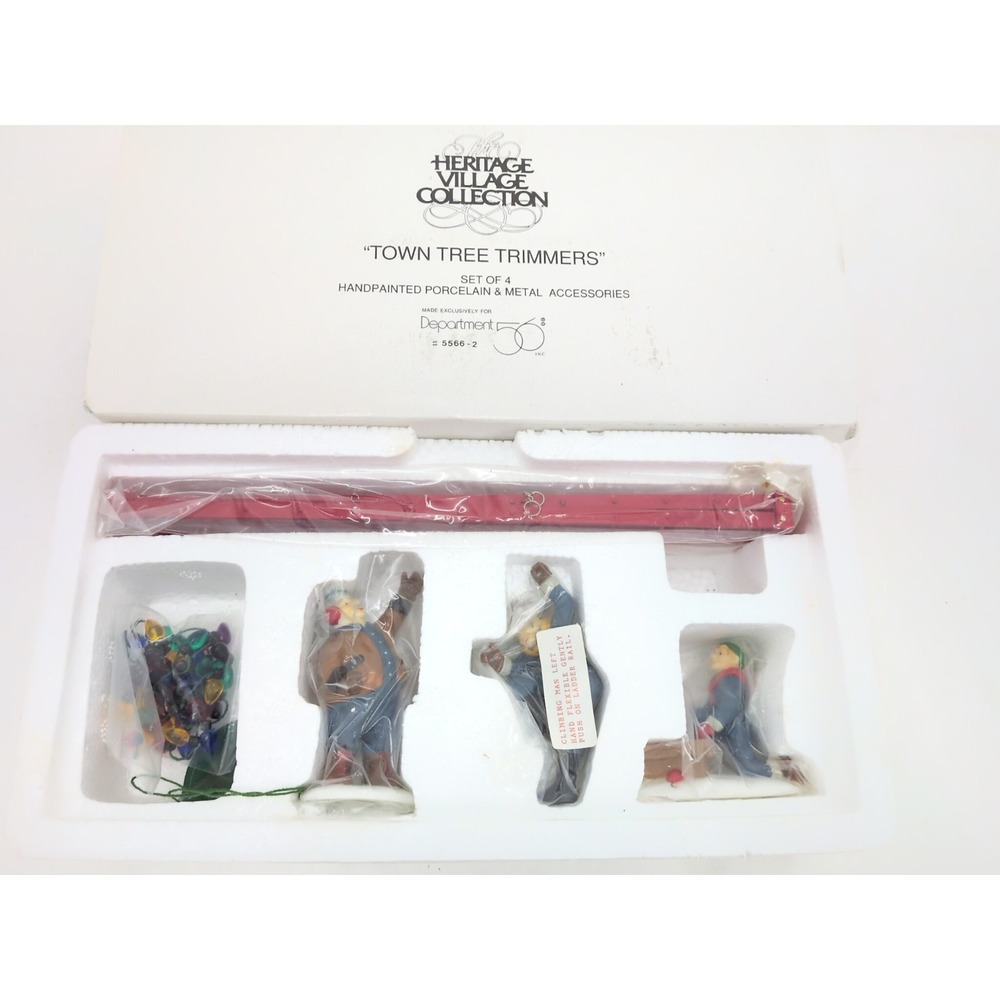 Department 56 Town Tree Trimmers Set of 4 The Heritage Village Collection